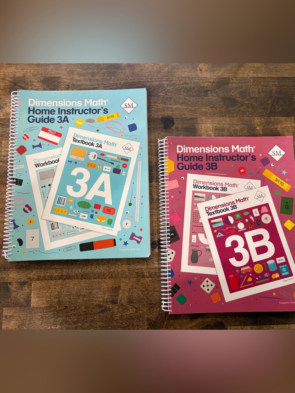 Dimensions Math Home Instructor's Guide 3A & 3B Textbooks